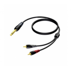 Laidas 6.3mm stereo - 2RCA (K-K) 1.5m Procab 